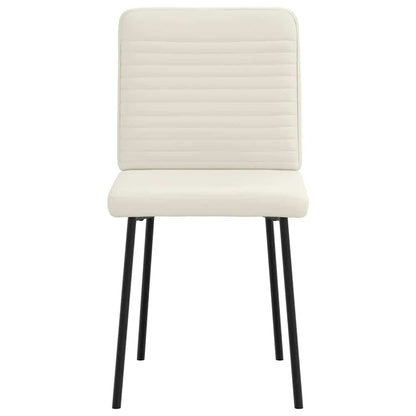 Esszimmerstühle 2 Stk. Creme Samt