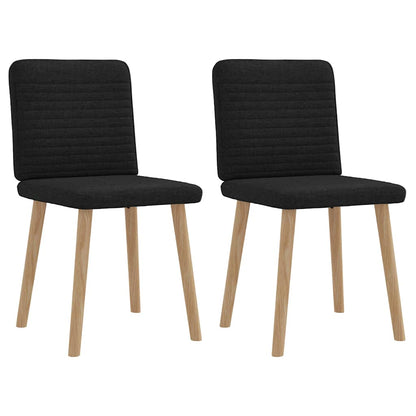 Esszimmerstühle 2 Stk. Schwarz Stoff