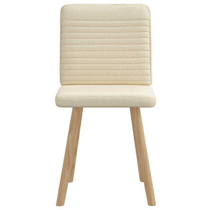 Esszimmerstühle 2 Stk. Creme Stoff