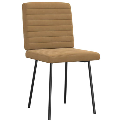 Esszimmerstühle 2 Stk. Braun Samt