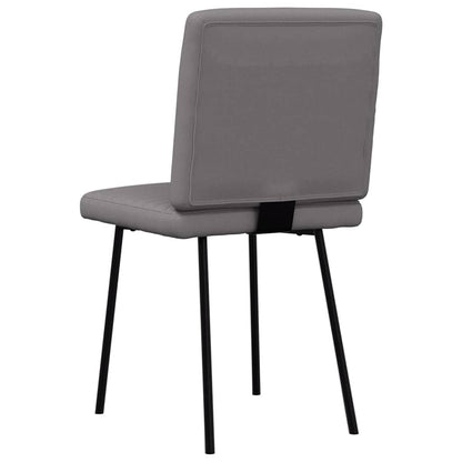Esszimmerstühle 2 Stk. Grau Kunstleder