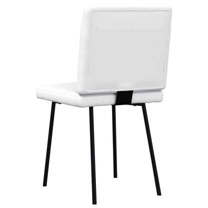 Esszimmerstühle 2 Stk. Weiß Kunstleder