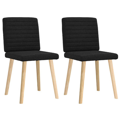 Esszimmerstühle 2 Stk. Schwarz Stoff