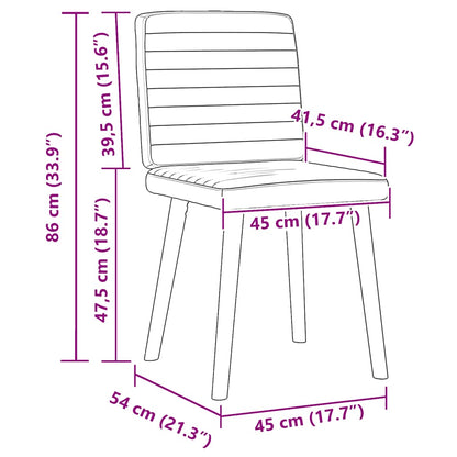 Esszimmerstühle 2 Stk. Dunkelbraun Stoff