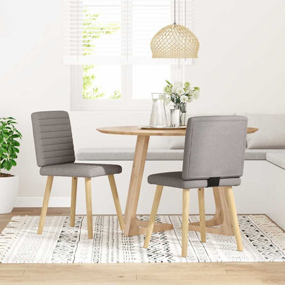 Esszimmerstühle 2 Stk. Taupe Stoff