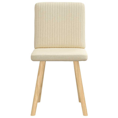 Esszimmerstühle 2 Stk. Creme Stoff