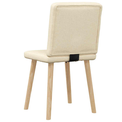 Esszimmerstühle 2 Stk. Creme Stoff