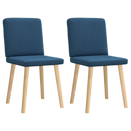 Esszimmerstühle 2 Stk. Blau Stoff