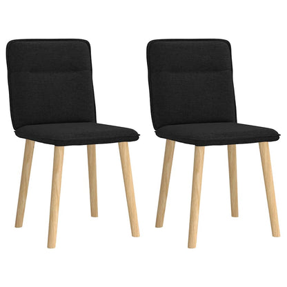 Esszimmerstühle 2 Stk. Schwarz Stoff