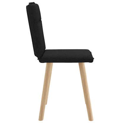 Esszimmerstühle 2 Stk. Schwarz Stoff