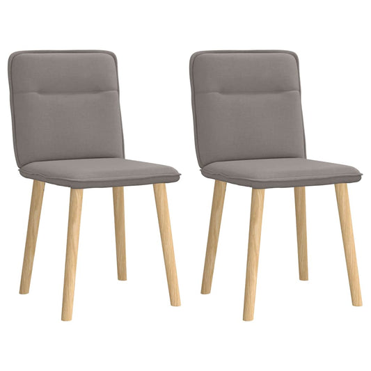 Esszimmerstühle 2 Stk. Taupe Stoff