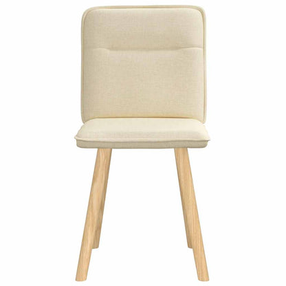 Esszimmerstühle 2 Stk. Creme Stoff