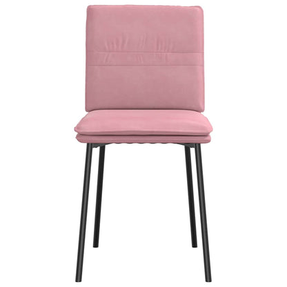 Esszimmerstühle 2 Stk. Rosa Samt