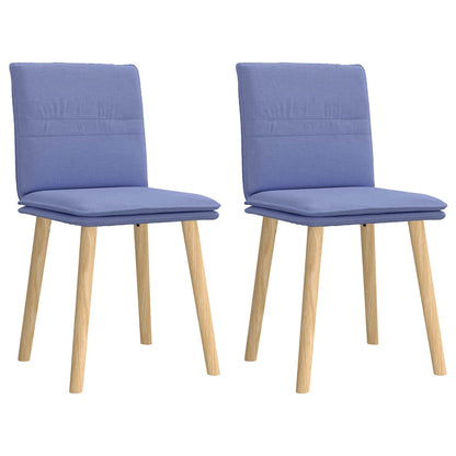 Esszimmerstühle 2 Stk. Jeansblau Stoff