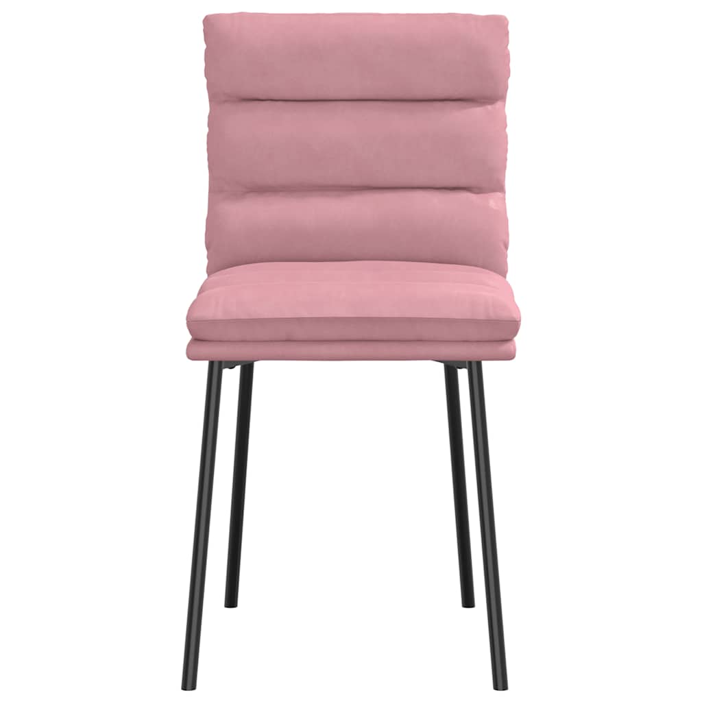 Esszimmerstühle 2 Stk. Rosa Samt
