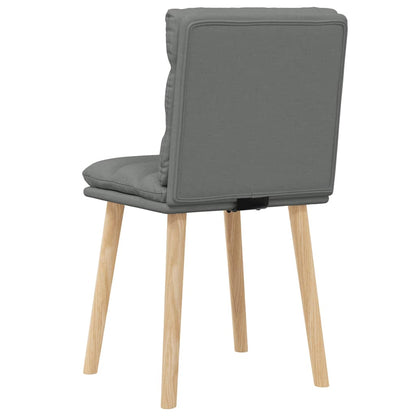 Esszimmerstühle 2 Stk. Dunkelgrau Stoff