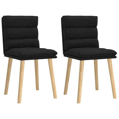 Esszimmerstühle 2 Stk. Schwarz Stoff