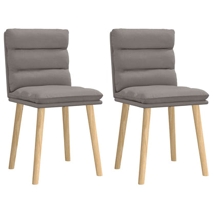 Esszimmerstühle 2 Stk. Taupe Stoff