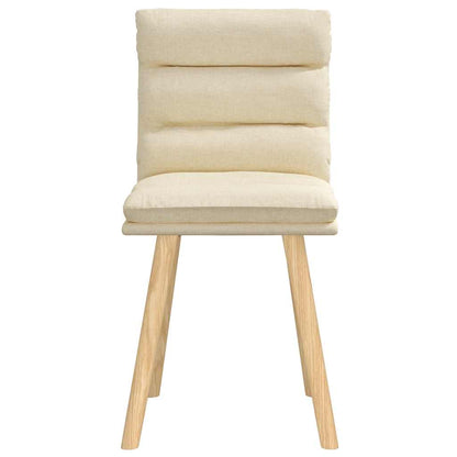 Esszimmerstühle 2 Stk. Creme Stoff
