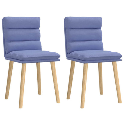 Esszimmerstühle 2 Stk. Jeansblau Stoff