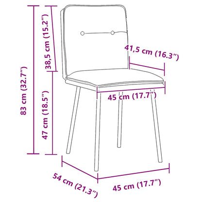 Esszimmerstühle 2 Stk. Braun Samt