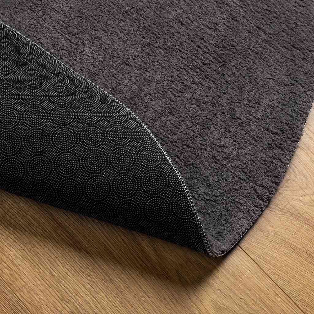 Teppich HUARTE Anthrazit 140 x 200 cm Polyester