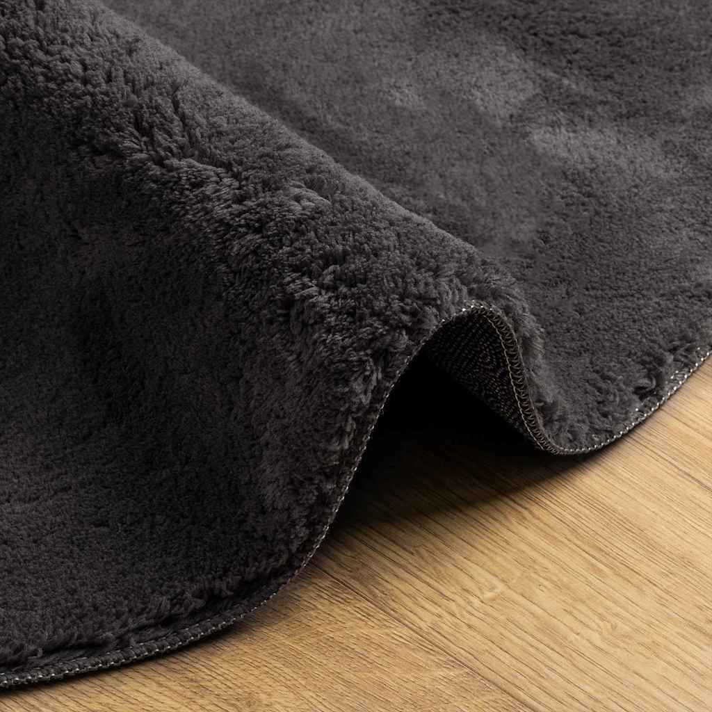Teppich HUARTE Anthrazit 140 x 200 cm Polyester