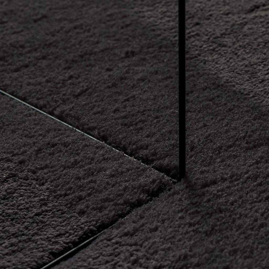 Teppich HUARTE Schwarz 80 x 150 cm Polyester