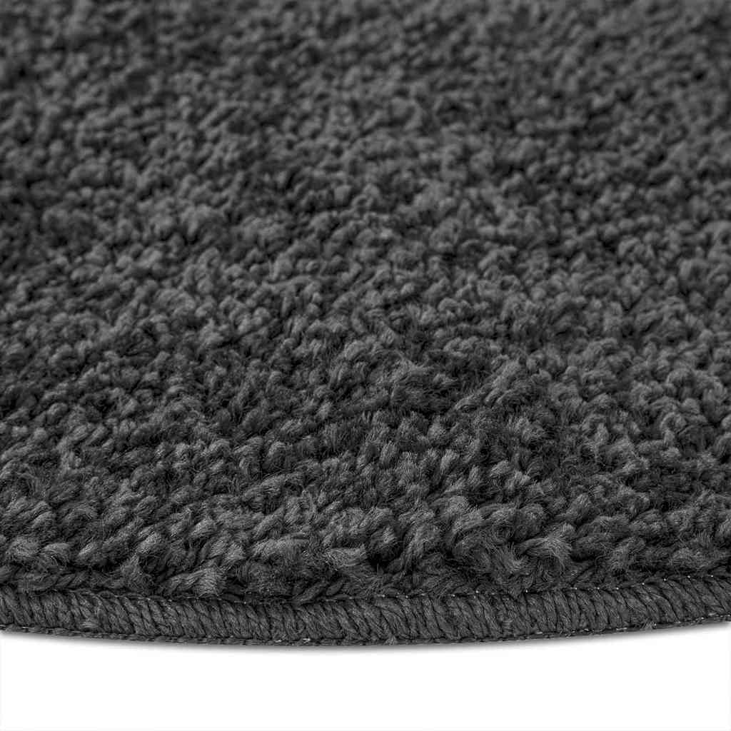 Anti-Rutsch Shaggy Teppich Dunkelgrau 90 x 90 cm PP