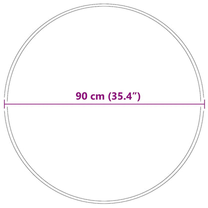 Anti-Rutsch Shaggy Teppich Dunkelgrau 90 x 90 cm PP