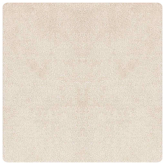 Anti-Rutsch Shaggy Teppich Creme 120 x 120 cm PP
