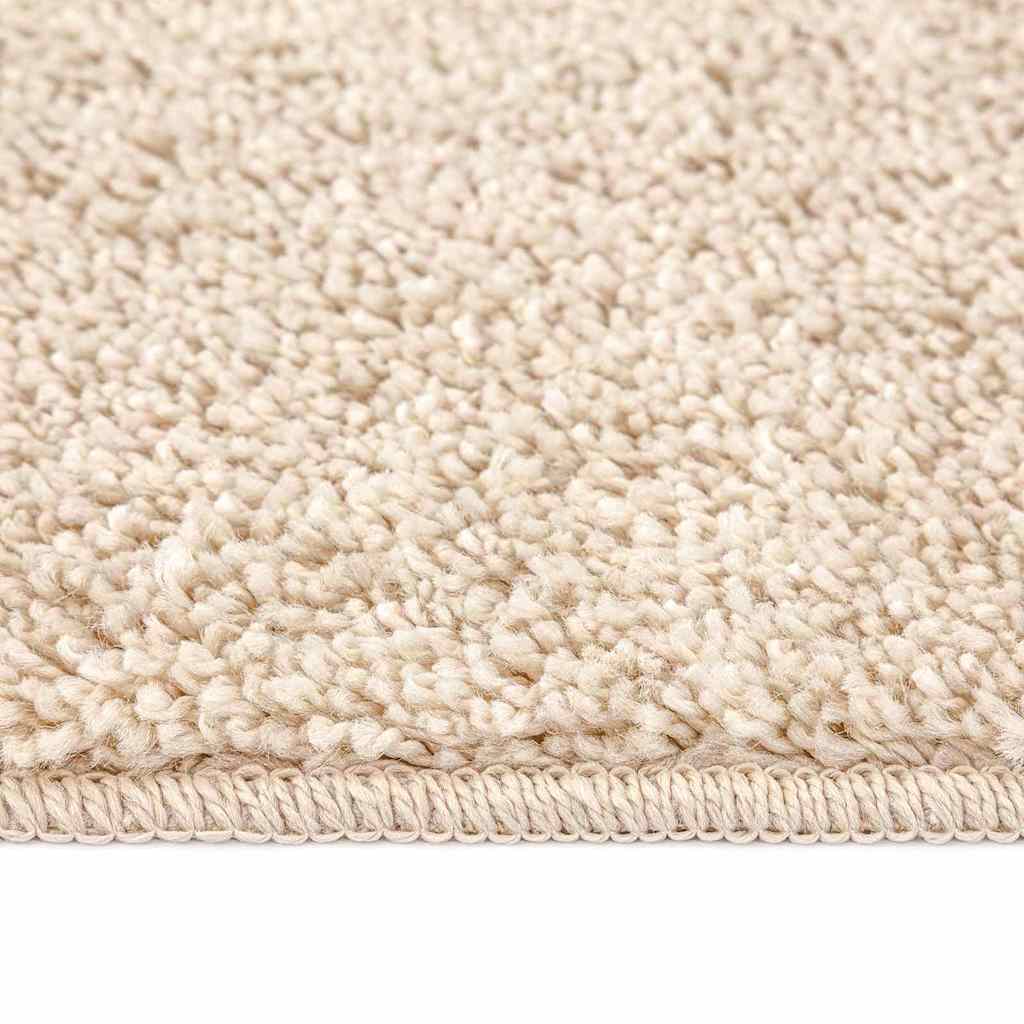 Anti-Rutsch Shaggy Teppich Creme 160 x 160 cm PP
