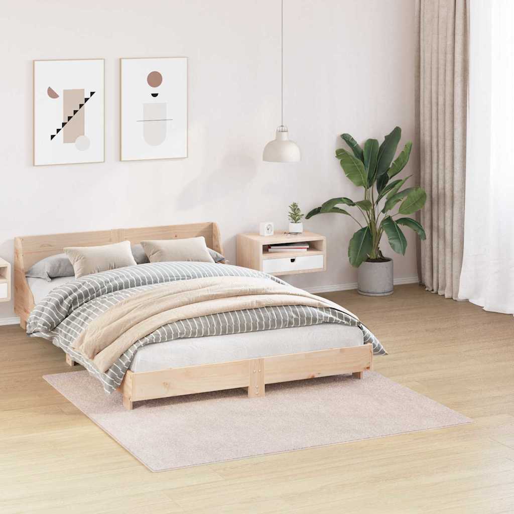 Anti-Rutsch Shaggy Teppich Creme 160 x 160 cm PP
