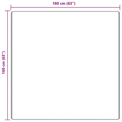 Anti-Rutsch Shaggy Teppich Creme 160 x 160 cm PP