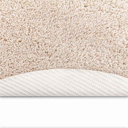 Anti-Rutsch Shaggy Teppich Creme 120 x 120 cm PP