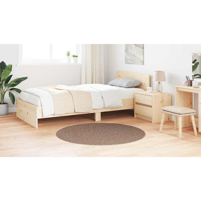 Anti-Rutsch Shaggy Teppich Braun 120 x 120 cm PP