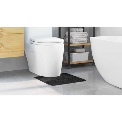 Rutschfeste Badematte mit Toilettenausschnitt Dunkelgrau