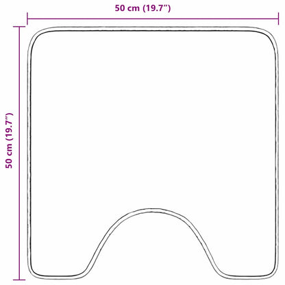 Rutschfeste Badematte mit Toilettenausschnitt Grün 50 x 50 cm