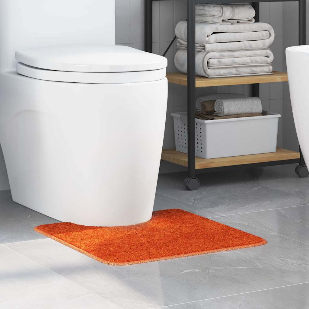 Rutschfeste Badematte mit Toilettenausschnitt Orange 50 x 50 cm