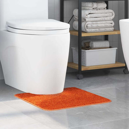 Rutschfeste Badematte mit Toilettenausschnitt Orange 50 x 50 cm