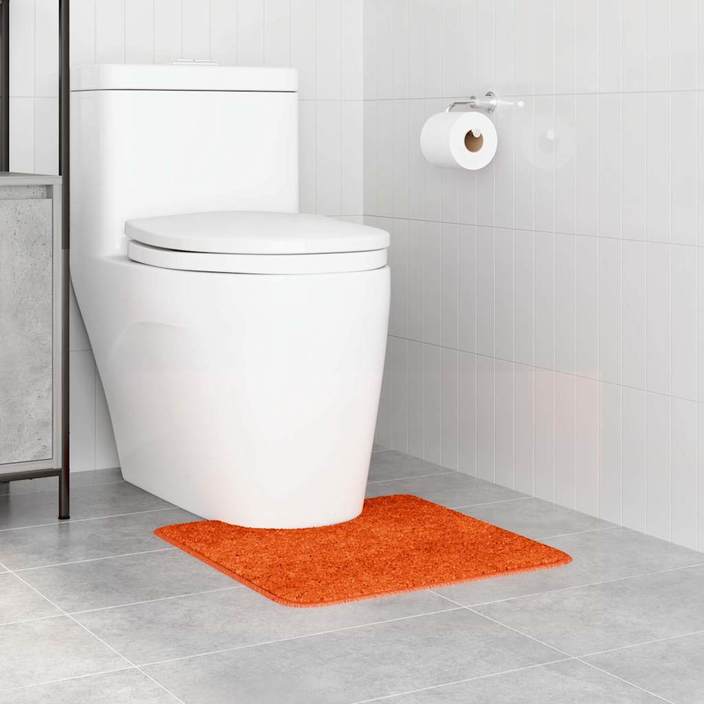 Rutschfeste Badematte mit Toilettenausschnitt Orange 50 x 50 cm