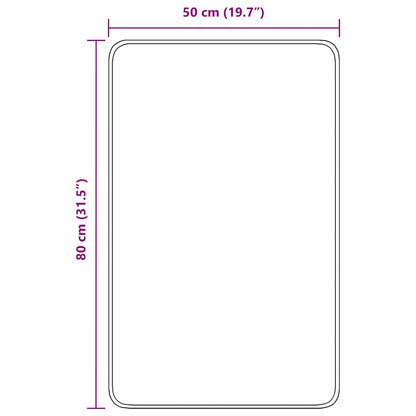 Rutschfeste Badmatte Türkis 50 x 80 cm PP