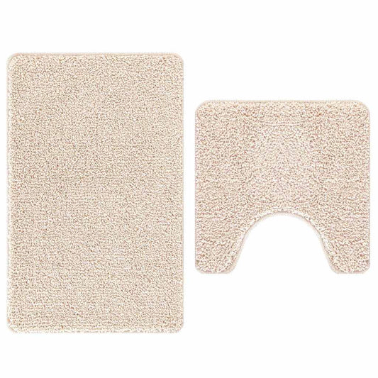 Badematte 2 pcs Creme 50 x 50 cm Polypropylen