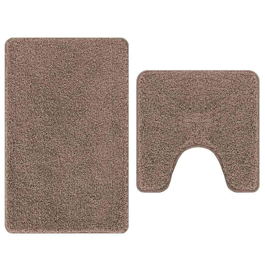 Badematte 2 pcs Braun 50 x 50 cm Polypropylen