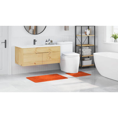 Anti-Rutsch Badematten-Set 2 pcs Orange PP