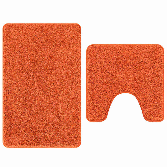 Badematte 2 pcs Orange 50 x 50 cm Polypropylen