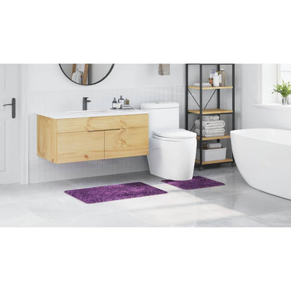 Badematte 2 pcs Lila 50 x 50 cm Polypropylen