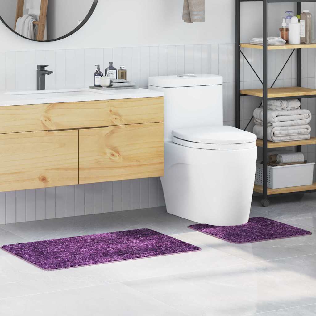 Badematte 2 pcs Lila 50 x 50 cm Polypropylen