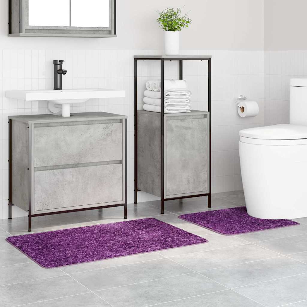 Badematte 2 pcs Lila 50 x 50 cm Polypropylen