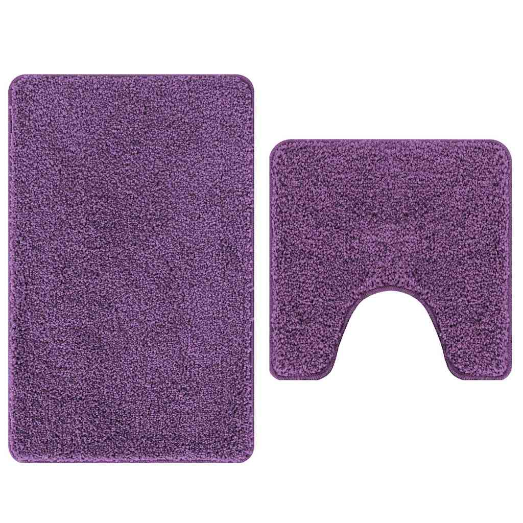 Badematte 2 pcs Lila 50 x 50 cm Polypropylen